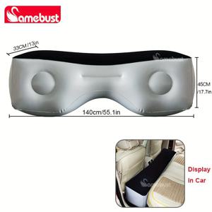 TEMU 휴대용 에어 매트리스, 차량 뒷좌석 침대, 여행용 침대, 에어 소파 텐트 침대, 홈용 에어 쿠션, SUV, 세단, 블랙, 55인치