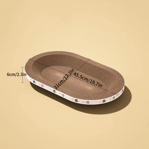 TEMU 1개 내구성 있는 판지 고양이 스크래처 보드 - 다기능 클로 그라인딩 및 수면 패드, 블루 아로우 디자인, 소파 보호용, 고양이를 위한 놀이 공간, 튼튼한 구조