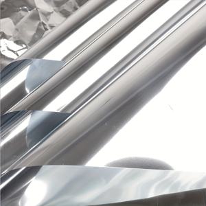 TEMU 10야드 롤 형식의 반사 거울 마무리 선물 포장지 - 꽃 다발 포장용 실버 부케 랩, 예술적 공예, DIY 프로젝트 - 플라스틱, 비동물, 다양한 패턴의 모든 행사용