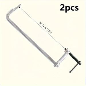 TEMU 올썸 메탈 F 클램프 2개 세트 - 목공, 용접, 금속 가공, DIY 프로젝트용 경량 강철 바 클램프 - 수동 클램핑 도구, 전기 불필요, 배터리 없음