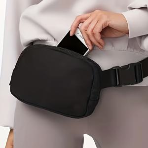 TEMU 스포츠 허리 팩 남녀공용 요가 보관 가방 중립 미니 운동 러닝 체스트 백 대각선 패션 웨이스트팩 {뽑기 머리 방향 랜덤, 어깨끈 버튼 방향 랜덤}