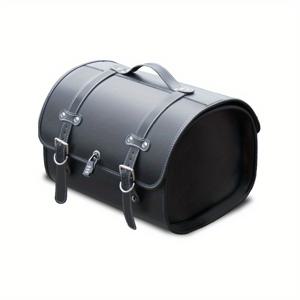 TEMU PU 가죽 새들백 - 대용량 헬멧 보관이 가능한 테일 백 - 패셔너블 여행 자전거 백팩 - 기관차 애호가를 위한