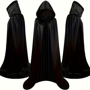 TEMU 1개 70.87인치 후드 할로윈 크리스마스 망토 의상, 할로윈, 크리스마스, 가면무도회, 무대 공연 소품, 이벤트 코스프레 소품, 파티 용품, 할로윈 장식용 롱 포멀 케이프