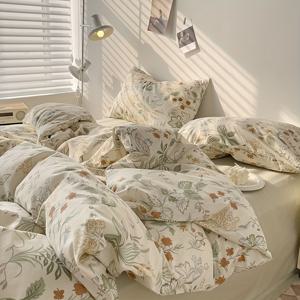 TEMU 3피스 플로랄 프린트 이불 커버 세트 - 부드럽고 통기성 좋은 폴리에스테르 침구, 사계절용 지퍼 클로저 - 이불 커버 1개 & 베개 커버 2개 포함 (인서트 미포함)