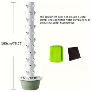 TEMU 11단 수경식 식물 타워 시스템 - 실내/외부 사용 가능, 전기 불필요, 발코니·파티오·정원용 공간 절약형 디자인, 내구성 플라스틱 화분 포함, 채소 및 딸기 재배용 무토양재배 시스템