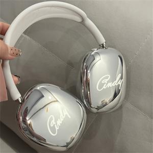 TEMU 에어팟 맥스 헤드폰을 위한 충격 방지 케이스와 스타일리시한 창의적인 디자인을 위한 맞춤형 고급 메이크업 거울