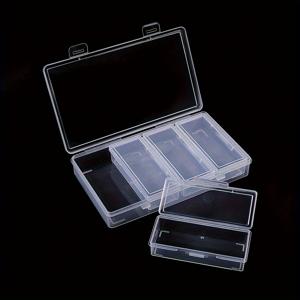 TEMU 4구조 투명 네일 아트 도구 보관 상자 - 더스트 프루프 오거나이저 인조 속눈썹 연장, 팔레트 및 액세서리 - 무향, 내구성 및 휴대용입니다.