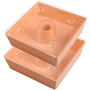 TEMU 2팩 플라스틱 꿀벌 사료기, 야외 꿀벌 집, 사각형 상단 급식소, 꿀벌 관리 도구, 전기 또는 배터리 필요 없음.