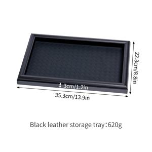 TEMU 1개 모던 우드 프레임 수납 트레이 - 우아한 직사각형 정원 모서리 정리함, 욕실, 침실용 내구성 우드 구조 (비식품 접촉), 욕실 수납, 장식 트레이, 현대적인 디자인