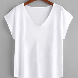 TEMU 여성용 플러스 사이즈 베이지 배트윙 슬리브 V넥 티셔츠 - 루즈핏, 우아한 풀오버, 약간의 스트레치 소재, 올시즌 탑, 편안한 의류 | 스타일 | 광택 있는 마무리, 플러스 사이즈 셔츠