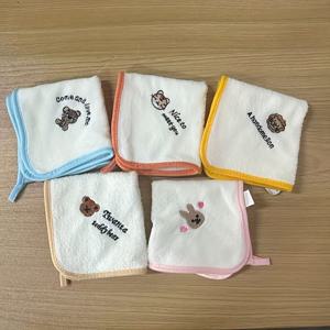 TEMU 5개입 초극세사 동물 자수 사각 타월 - 욕실 및 가정용 필수 캐릭터 타월, 흡수성, 다용도 손수건, 현대적인 스타일, 폴리에스터, 욕실 용품 | 재미있는 디자인 | 부드러운 질감, 욕실 타월, 손타올, 수건세트, 주방수건, 타올수건, 욕실수건, 핸드타올, 세면타올, 세수수건