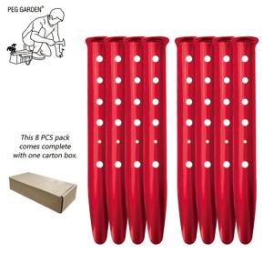 TEMU 8개 팩 헤비듀티 U자형 알루미늄 합금 페그 - 내식성 구조의 튼튼한 캠핑 비치 텐트 앵커 - 가벼운 텐트 스테이크 - 모래나 땅에 텐트 고정에 이상적 - 필수적인 캠핑 액세서리 (블루/골든/레드/블랙)