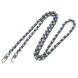 TEMU 1개 데님 스타일 폴리에스터 브레이드 체인과 알루미늄 합금 랍스터 클라스프, DIY 교체 가능한 크로스바디 백 스트랩, 폰 체인, 숄더백 액세서리, 지갑 만들기 용품, 내구성 있고 스타일리시한 일상용, 폰 체인 교체 | 다용도 백 액세서리 | 브레이드 체인 스타일, 지갑 스트랩, DIY 지갑 만들기