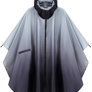 TEMU 남성용 그라데이션 보라색-핑크 후드 재킷 - 풀 지퍼 방풍 코트, 포켓 포함, 루즈핏 캐주얼 아우터, 올 시즌 사용을 위한 논스트레치 원단, 플러스 사이즈