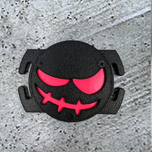 TEMU 1개 이블 스마일 MOLLE 패치 - 쉬운 설치, ABS 소재, 블랙 & 그린 또는 레드 & 화이트 디자인, 사냥 및 낚시 장비에 적합, 낚시 액세서리