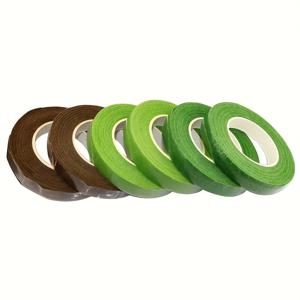 TEMU 나만의 DIY 인공 꽃 장식에 완벽한 플로랄 테이프 6롤 세트 - 6가지 색상 선택 가능