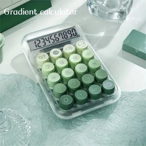 TEMU 사무실 사용을 위한 큰 버튼과 10자리 숫자가 있는 5.7인치 투명 껍질 계산기, 다채로운 그라데이션 색상, 귀여운 미적 디자인|계산기
