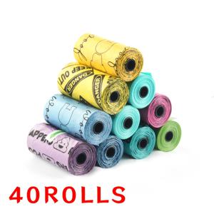 TEMU 600봉지/40롤 혼합 색상 방수 개 똥 봉투, 다양한 패턴과 색상으로 두껍고 확대된 제품, 야외 산책에 적합한 애완동물 똥 봉투, 소형 및 대형 반려동물용 토끼 청소 똥 봉투, 도매 600/480/420/210봉지