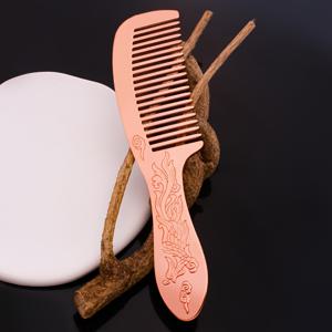 TEMU 보라색 구리 재질 빗, 순수 구리 브러시 헤어 스타일링 빗 일반 머리에 적합, 마사지 빗, 쉽게 청소 가능, 여행 또는 가정용으로 적합, 남녀 공용