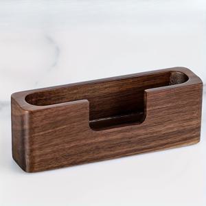 TEMU 1개 우아한 나무 명함 홀더, 다중 수납 공간 - 다크 브라운 우드 그레인 마감, 내구성 좋은 사무실 정리함 (명함, 이력서, 문서 보관) - 크리스마스, 어버이날 또는 전문가용 선물로 적합