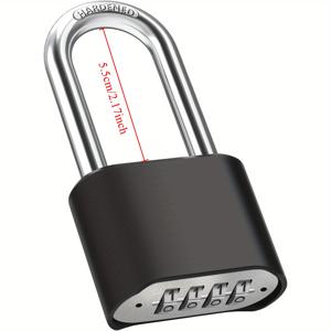 TEMU 대형 야외 방수 패드락과 숨겨진 비밀번호 디자인 - 잠금장치, 가정, 학교, 차고, 문, 정원, 주석 합금 재질, 차고 보안|방수 패드락|안전한 고정, 야외 잠금장치