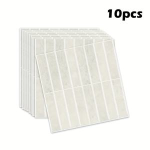 TEMU 10개 팩 3D 입체 드롭 글루 타일 스티커, 12*12인치/30.5*30.5cm 사각 절단 가능한 벽 스티커, 우주 감각 홈 , 레스토랑 주방 욕실 거실 발코니에 적합한 제품, 벽 개조용으로 좋은 아이템