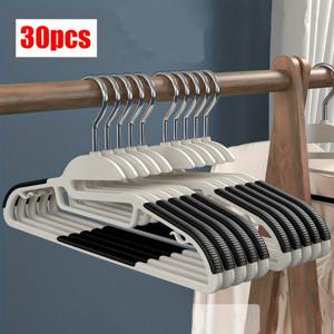 TEMU 30개 공간 절약형 360° 회전 옷걸이 - 침실 옷장, 셔츠, 바지 등에 사용할 수 있는 미끄럼 방지 플라스틱 옷걸이, 옷장 정리 | 현대적인 미적 감각 | 내구성 있는 플라스틱|행거|다리미|바지걸이