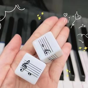 TEMU MINGYQOU 음표 & 악보 주사위 - 5선 악보가 포함된 음악 표기법 학습 도구, 초보자용 주사위, 교실, 홈스쿨 또는 개인 학습을 위한 음악 이론 연습 게임 - 교사와 학생을 위한 교육용 음악 게임 액세서리