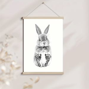 TEMU 1세트 발자국 기념품 키트 - DIY - 엄마가 만드는 아기 첫 발자국, 수직 액자 & 사진용 나무 상자, 육아실 장식, 베이비 샤워, 출생 공고, 세례 선물 (간편 조립)