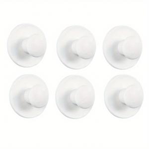 TEMU 6개/팩 원형 가구 손잡이, 자가 접착식 문손잡이, 드릴링 없이 설치 가능, 서랍장, 캐비닛문, 유리문, 스테인리스 스틸 도어, 옷장용