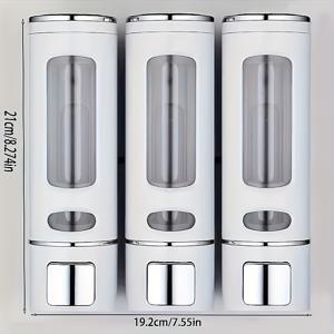 TEMU 호텔/홈 욕실 및 고급 장소용 벽걸이 샴푸 & 바디워시 디스펜서 3-in-1, 비누 세제 홀더