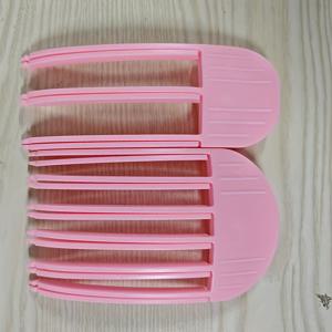 TEMU 여성 및 소녀용 핑크 멀티퍼포즈 볼륨 헤어 클립 - 모든 머리 타입을 위한 푹신한 루트 리프터, 컬러, 스타일링 도구, 수동 헤어 디자인 액세서리, 사이드 볼륨 크리에이터, 이지그립 핸들