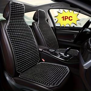 TEMU 1개 통기성 나무 비즈 차량용 시트 커버, 반폐쇄형 인체공학적 디자인, 사계절 사용, 모든 단점 없음, 차량 내부 액세서리, 차량 시트 커버