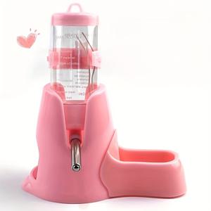 TEMU 2pcs 한 세트 두 개 세 개 세 가지 색상 옵션 세 개 한 [물병 + 식사용 접시 + 80ML 주전자] 햄스터 용품 공 주전자 물 분배기 누출 방지 물 피더 마시기 분수 물 분배기 골든 베어 마시기 주전자