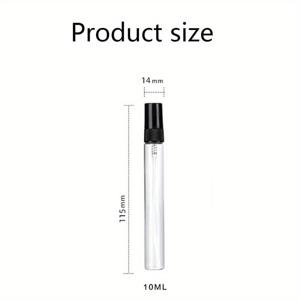 TEMU 20개 세트 5ml & 10ml 미니 블랙캡 유리 향수 스프레이 병 (2개 깔때기 + 2개 드로퍼 포함) - PVC 프리, 리필 가능한 여행용 에센셜 오일/콜롱 병, 비행기 사용 가능, 누출 방지 디자인, 여행 필수품, 심플한 디자인, 안전 캡, DIY 애호가를 위한 재충전 가능|오일스프레이