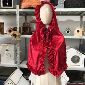 TEMU 새로운 할로윈 애니메이션 코스프레 플리츠 레이스 후드 망토 크리스마스 파티 숄 2504045, 크리스마스에 딱 좋은