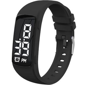 TEMU 블루투스 없는 스포츠 워치 거리 추적 시계 (여성 및 남성용) 만보기 칼로리 카운터 알람 시계 LED 피트니스 워치 고품질 디지털 손목시계 휴일 생일 선물|계산기|손목시계