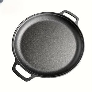 TEMU 1개 주철 프라이팬 - 피자, 바비큐, 팬케이크 등을 위한 논스틱 그릴 팬 - 모든 스토브와 호환 가능, 실내외 요리에 완벽함, 내구성 있고 쉽게 청소할 수 있음
