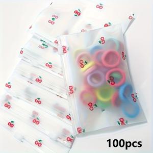 TEMU 50개/100개 지퍼 보관 파우치, 재사용 가능한 여행 정리 주머니 - 쥬얼리 및 소품 정리용 더블 실링 홈 오거나이저 롤