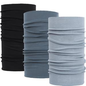 TEMU 3개입 솔리드 컬러 넥워머 - 남녀공용, 사이클링·요가·하이킹용 무봉제 스카프 & 헤어밴드, 신축성 좋은 통기성 스포츠 액세서리, 부드러운 소재의 다목적 야외 활동용품