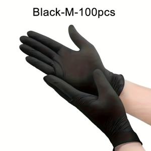 TEMU 100개입, 라텍스 프리 파우더 프리 일회용 장갑, 가정 청소 및 식당 세척에 적합. 다양한 사이즈: S/M/L/XL