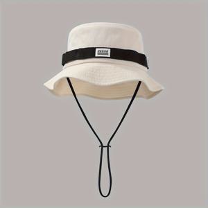 TEMU 남녀 공용 통기성 코듀로이 낚시 모자, 조절 가능한 끈이 있는 컬러 블록 디자인 (블랙/오렌지, 베이지/화이트, 네이비/오렌지) - 모든 계절 야외 및 캐주얼 착용, 올시즌 헤어웨어, 클래식 낚시 스타일, 내구성 있는 헤어기어