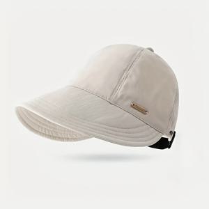 TEMU 여성용 경량 접이식 야구 모자, 조절 가능한 넓은 브림 얼굴 마스크 - 통기성 있는 원단, 봄 여름 캐주얼 및 야외 착용용 10+ 색상 (베이지/검정색/흰색/회색/갈색), 다용도 헤어웨어, 영화 테마 디자인, 내구성 있는 헤어기어