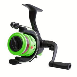 TEMU Fishing Tackle Kit의 초경량 스피닝 낚시릴, 접이식 핸들 - 컴팩트 그래피트 및 알루미늄 합금 아이스 낚시릴, 양손용, 겨울 및 아이스 낚시를 위한 화려한 노란색 및 파란색 디자인, 아이스 낚시 장비, 세련된 릴 디자인, 내구성 있는 낚시릴