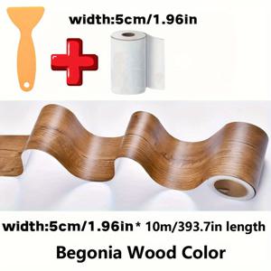 TEMU 1pc 자체 접착식 나무 조각 수리 테이프, 작은 스크래퍼 포함 - DIY 가구, 테이블, 의자, 바닥 보수, PP 소재, 가구 수리용 실제 나무 패턴 | 내구성 있는 접착 테이프, 가구 수리용 나무 스티커