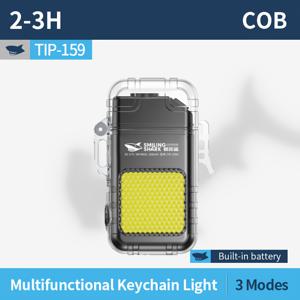 TEMU 1개 SMILINGSHARK -C 충전식 미니 LED 손전등, COB & -C 스마트, 리튬 배터리 키체인 손전등, -C 케이블 호환 (어댑터 없음) 야외 캠핑, 비상용, 라이터 (블랙) - 휴대용