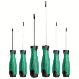 TEMU 6개 세트 마그네틱 스크루드라이버 - 인체공학적 핸들, 십자 및 일자형, 산업용 등급, 미끄럼 방지 그립, 금속 및 플라스틱 소재, 고경도, 가정 가구 및 자동차 수리용 미니 드라이버