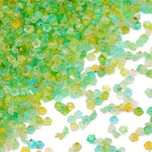TEMU 5000개 세트 (5000구슬) - 터키석에서 라임 그린 그라데이션 플로럴 구슬 + 옐로우 플로랄 스팟 - DIY 주얼리, 목걸이, 팔찌, 가방, 의류 장식용 아크릴 공예 구슬 - 핸드메이드 크래프트용 플로럴 스페이서 비즈 - 초보자 및 전문 주얼러를 위한 대량 구슬, 팔찌 부품, 비딩 프로젝트, 주얼리 디자인에 적합