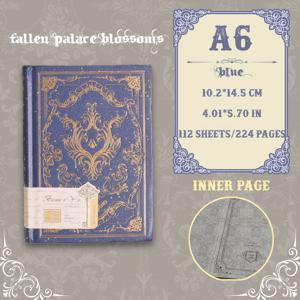 TEMU 빈티지 골드 호일 하드커버 노트북 - 베이지 눈에 친화적인 종이 112페이지, 사틴 북마크가 있는 180도 플랫 디자인, 꽃 여행 저널, 스크랩북킹, 예술 창작 및 메모에 적합, 우아한 선물, 노트북, 다이어리 노트북, 대학용 노트북|북커버