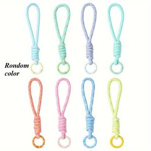 TEMU 8개 세트 파스텔 그라데이션 브레이드 폰 랜야드 - 분리 가능한 안티-루스트 로프 키체인, 컬러 블록 디자인, 내구성 있는 직조 및 핸드메이드 느낌, 열쇠·휴대폰 케이스 장식용, 폰 체인 스트랩, 폰 액세서리, 키체인 액세서리, 데코레이티브 키체인, 스타일리시한 키체인, 튼튼한 구조, 패션 애호가용